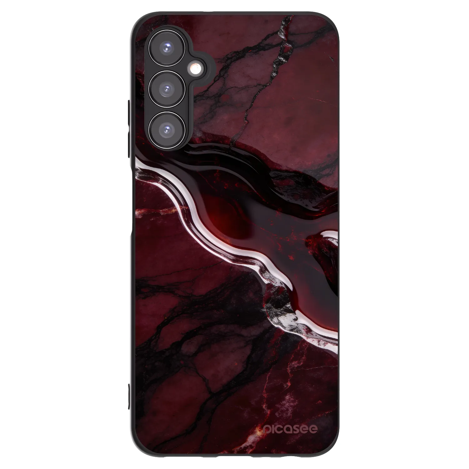Picasee silikónový čierny obal pre Samsung Galaxy A05s A057G - Cherry stone