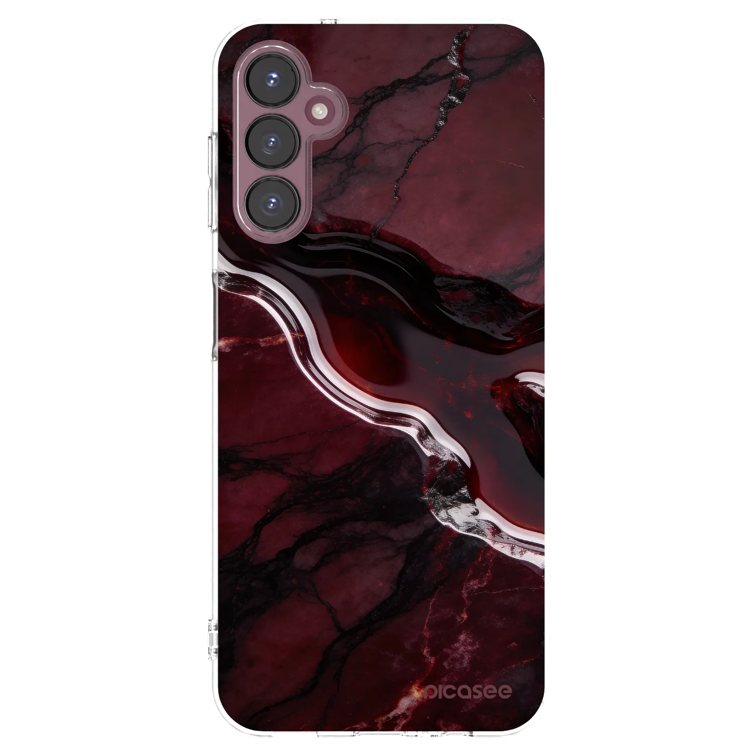 Picasee silikónový prehľadný obal pre Samsung Galaxy A05s A057G - Cherry stone