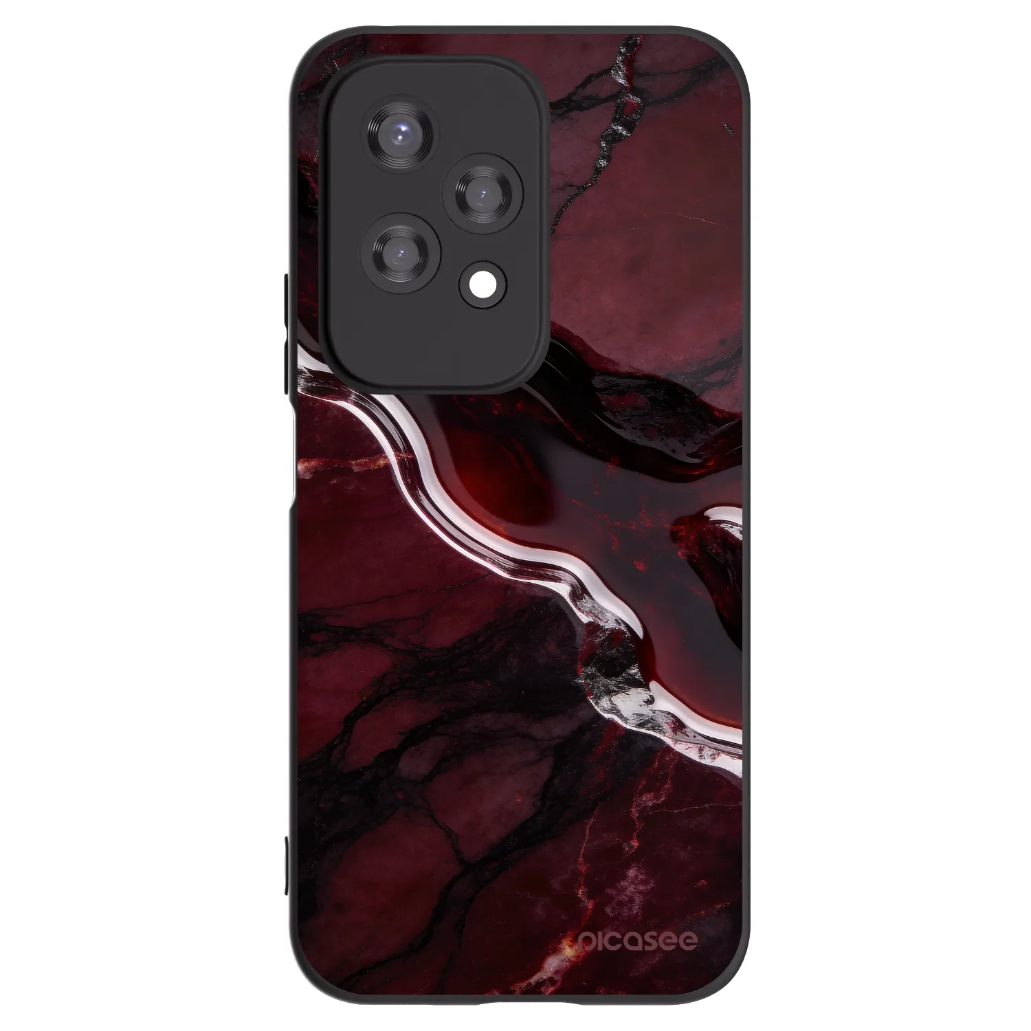 Picasee silikónový čierny obal pre Honor 200 Lite - Cherry stone