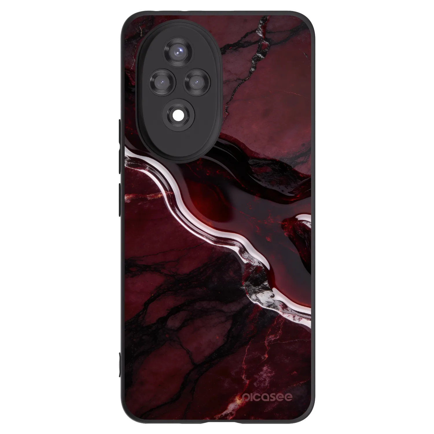 Picasee silikónový čierny obal pre Honor 200 5G - Cherry stone