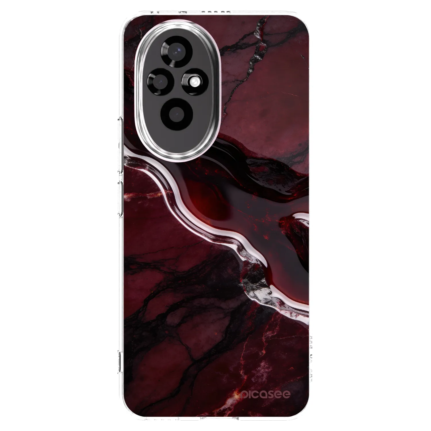 Picasee silikónový prehľadný obal pre Honor 200 5G - Cherry stone