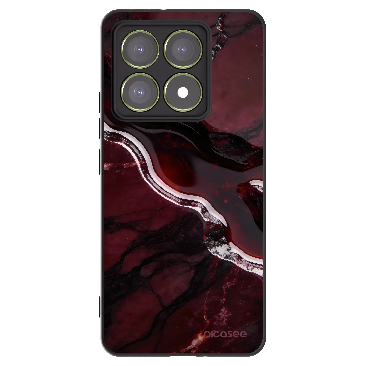 Picasee silikónový čierny obal pre Xiaomi 14T - Cherry stone