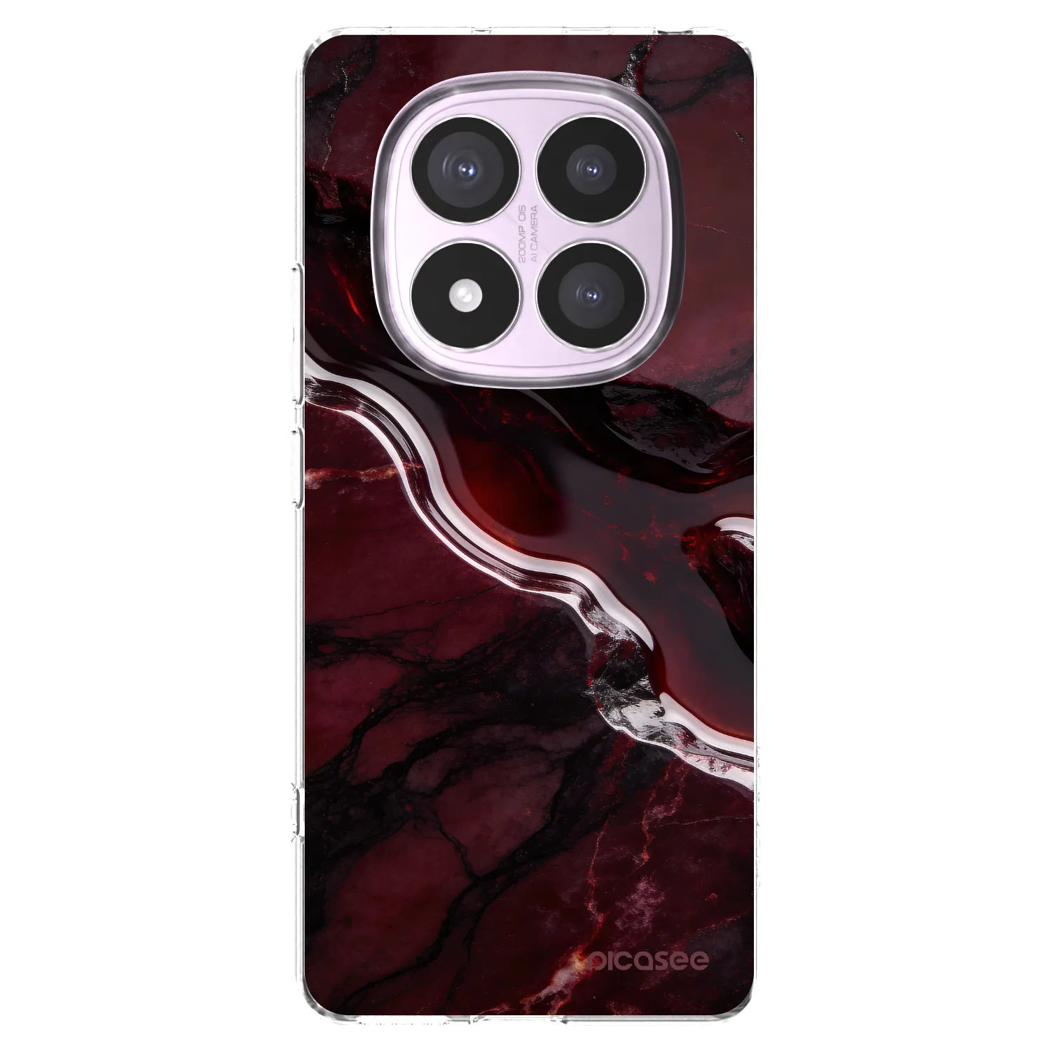 Picasee silikónový prehľadný obal pre Xiaomi Redmi Note 14 Pro 5G - Cherry stone