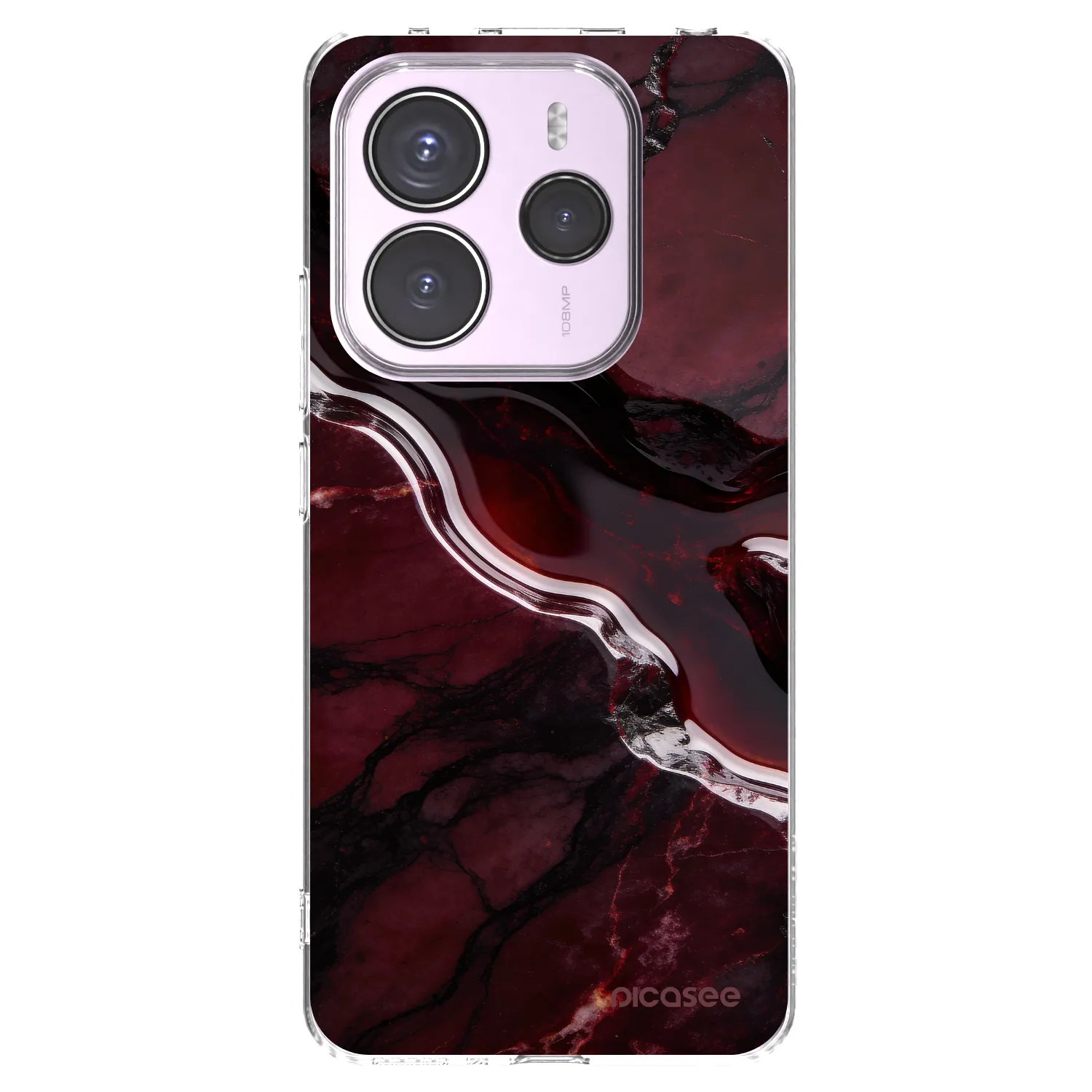 Picasee silikónový prehľadný obal pre Xiaomi Redmi Note 14 5G - Cherry stone