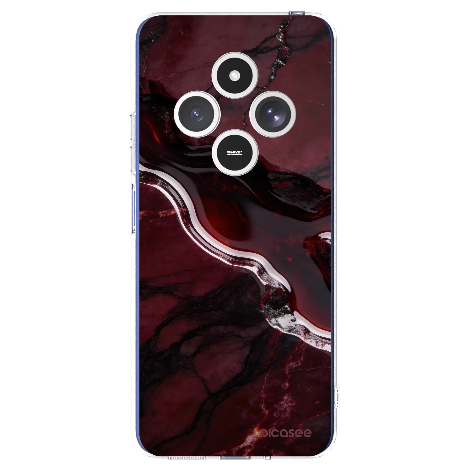 Picasee silikónový prehľadný obal pre Xiaomi Redmi 14C - Cherry stone