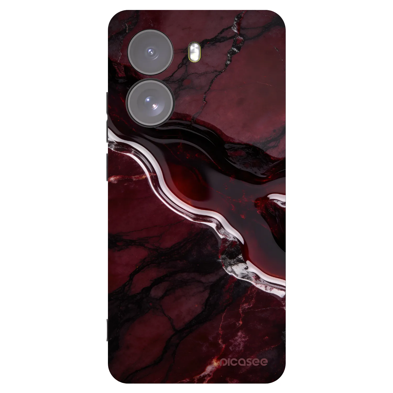 Picasee silikónový čierny obal pre Xiaomi Poco X7 - Cherry stone