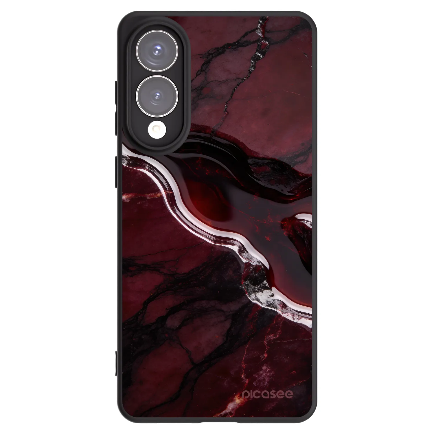 Picasee silikónový čierny obal pre Samsung Galaxy S25 Edge 5G - Cherry stone