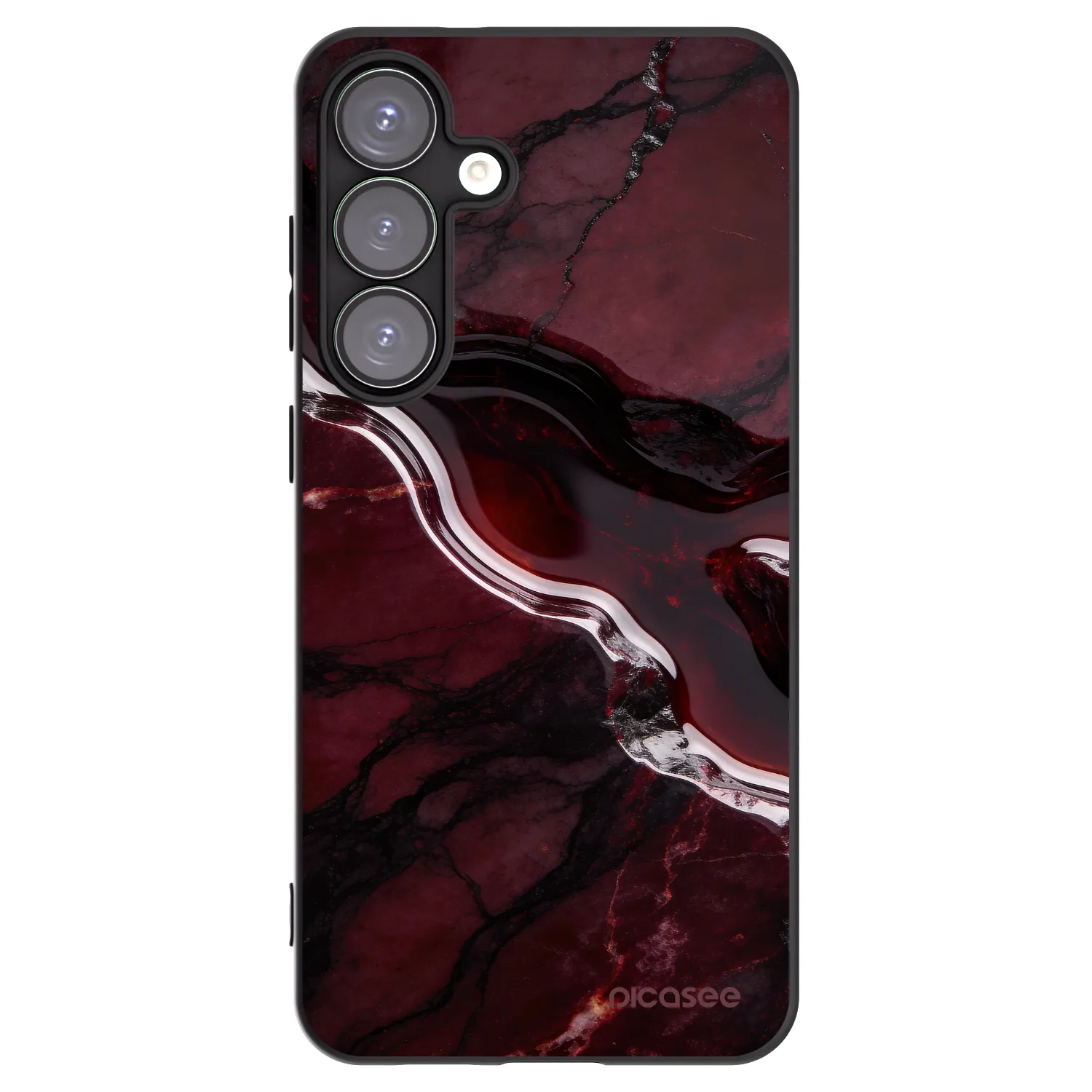 Picasee silikónový čierny obal pre Samsung Galaxy S25+ 5G - Cherry stone