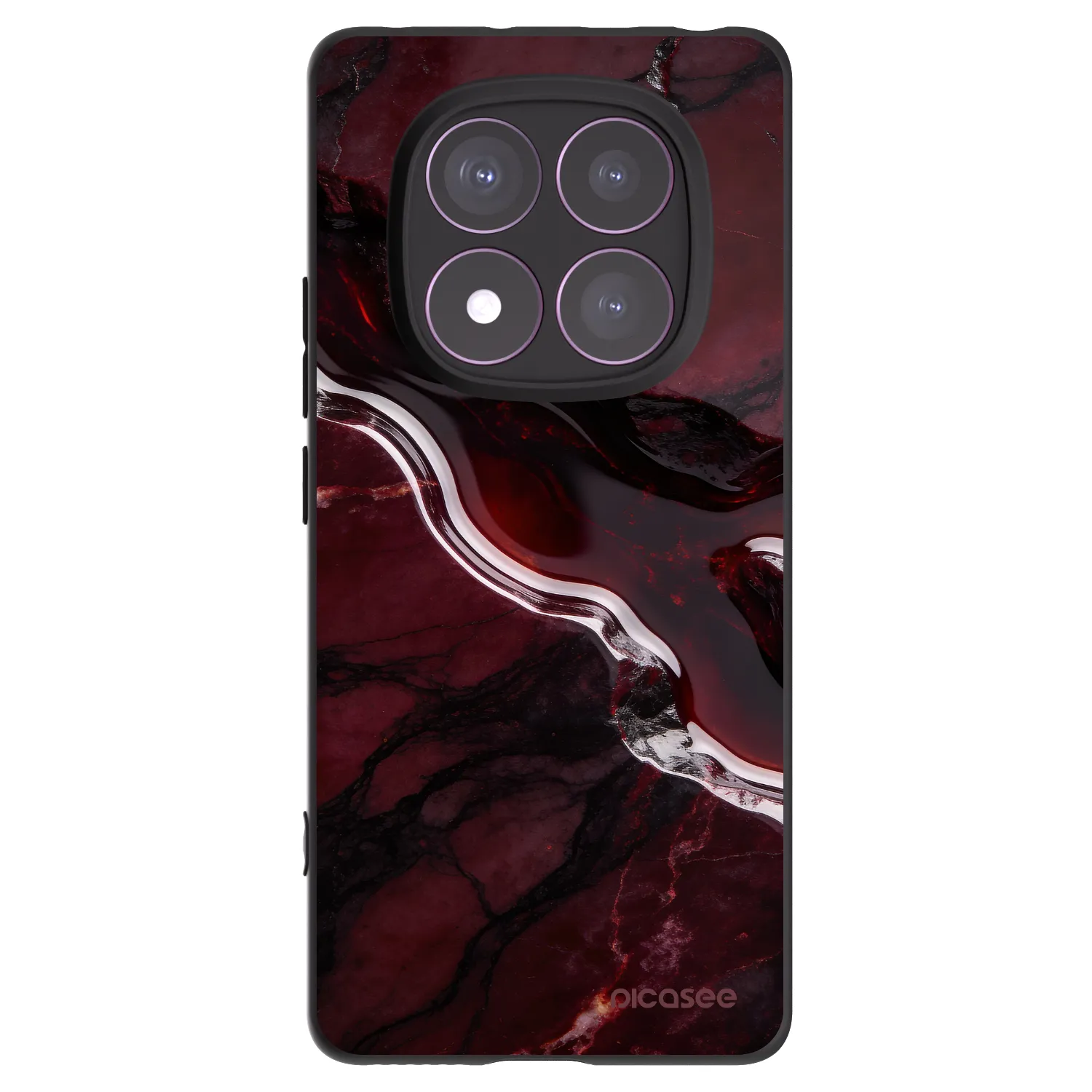 Picasee silikónový čierny obal pre Xiaomi Redmi Note 14 Pro 4G - Cherry stone