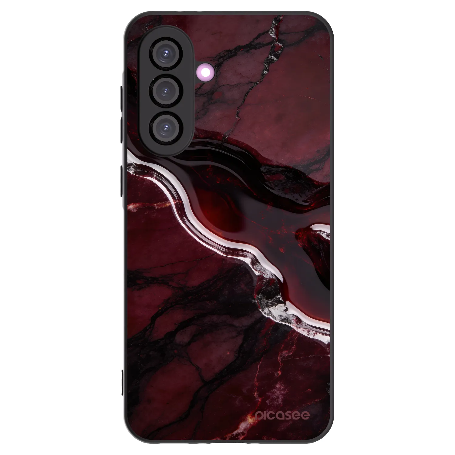 Picasee silikónový čierny obal pre Samsung Galaxy A36 5G - Cherry stone