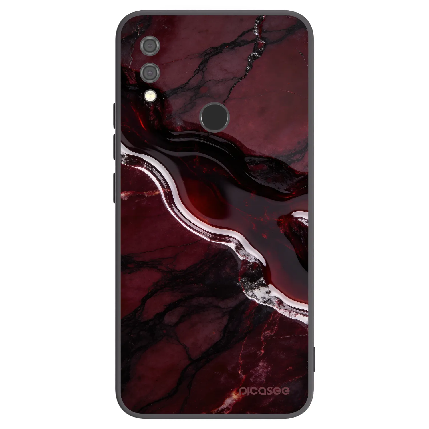 Picasee silikónový čierny obal pre Xiaomi Redmi Note 7 - Cherry stone