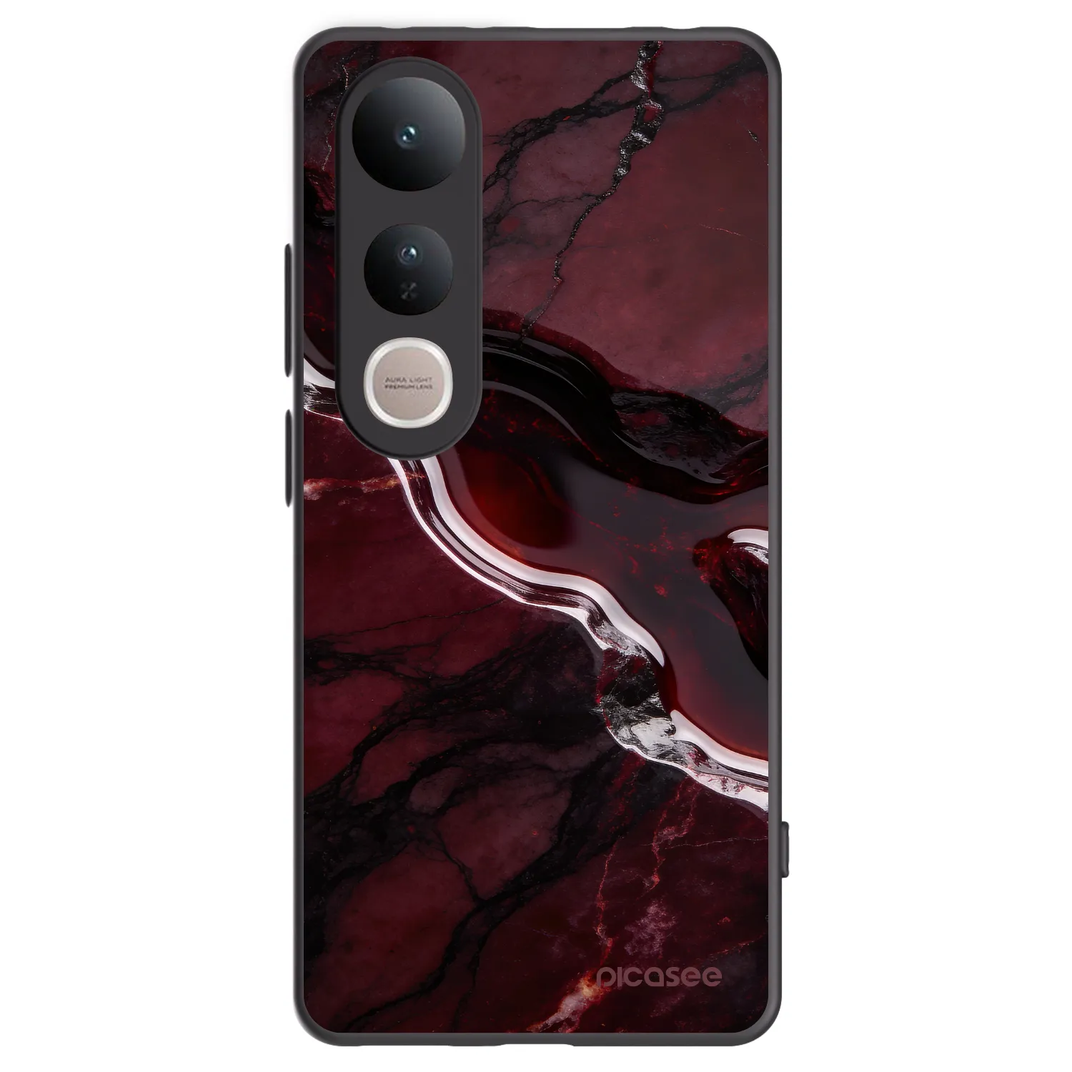 Picasee silikónový čierny obal pre Vivo V50 Lite 5G - Cherry stone