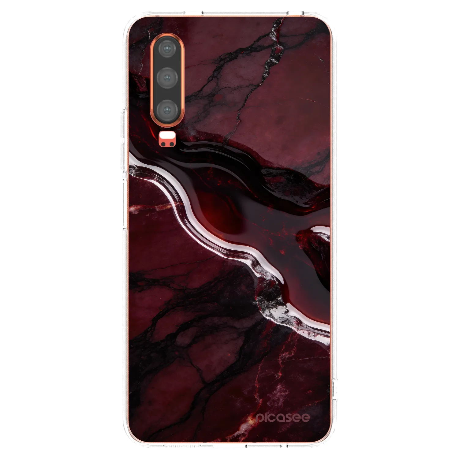 Picasee silikónový prehľadný obal pre Huawei P30 - Cherry stone