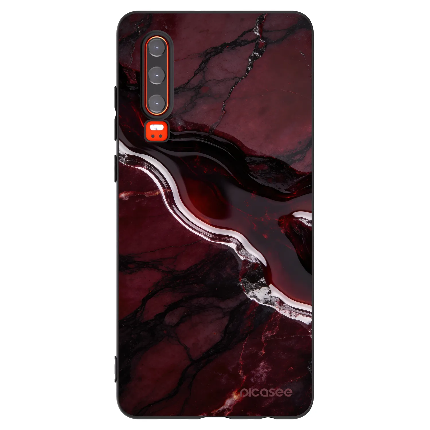 Picasee silikónový čierny obal pre Huawei P30 - Cherry stone