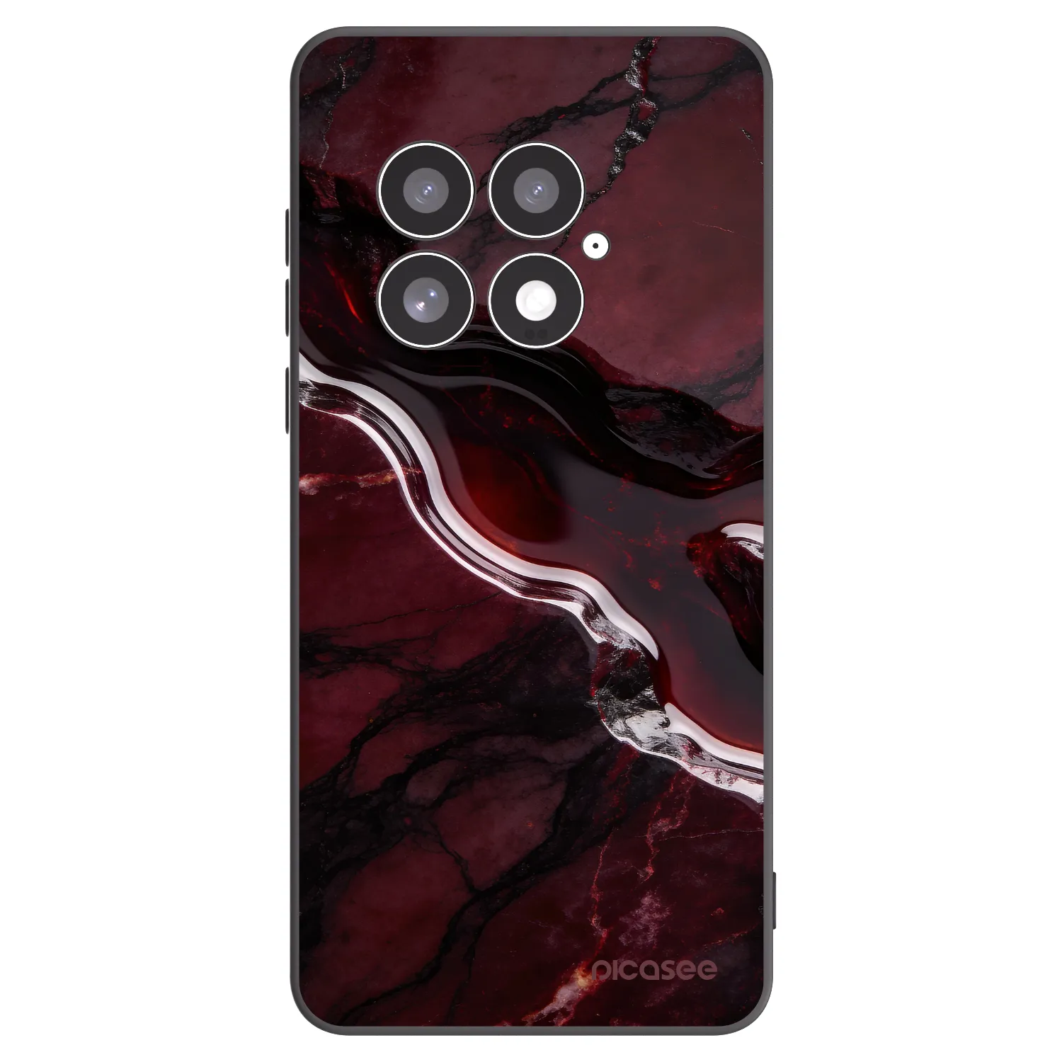Picasee silikónový čierny obal pre OnePlus 13 5G - Cherry stone