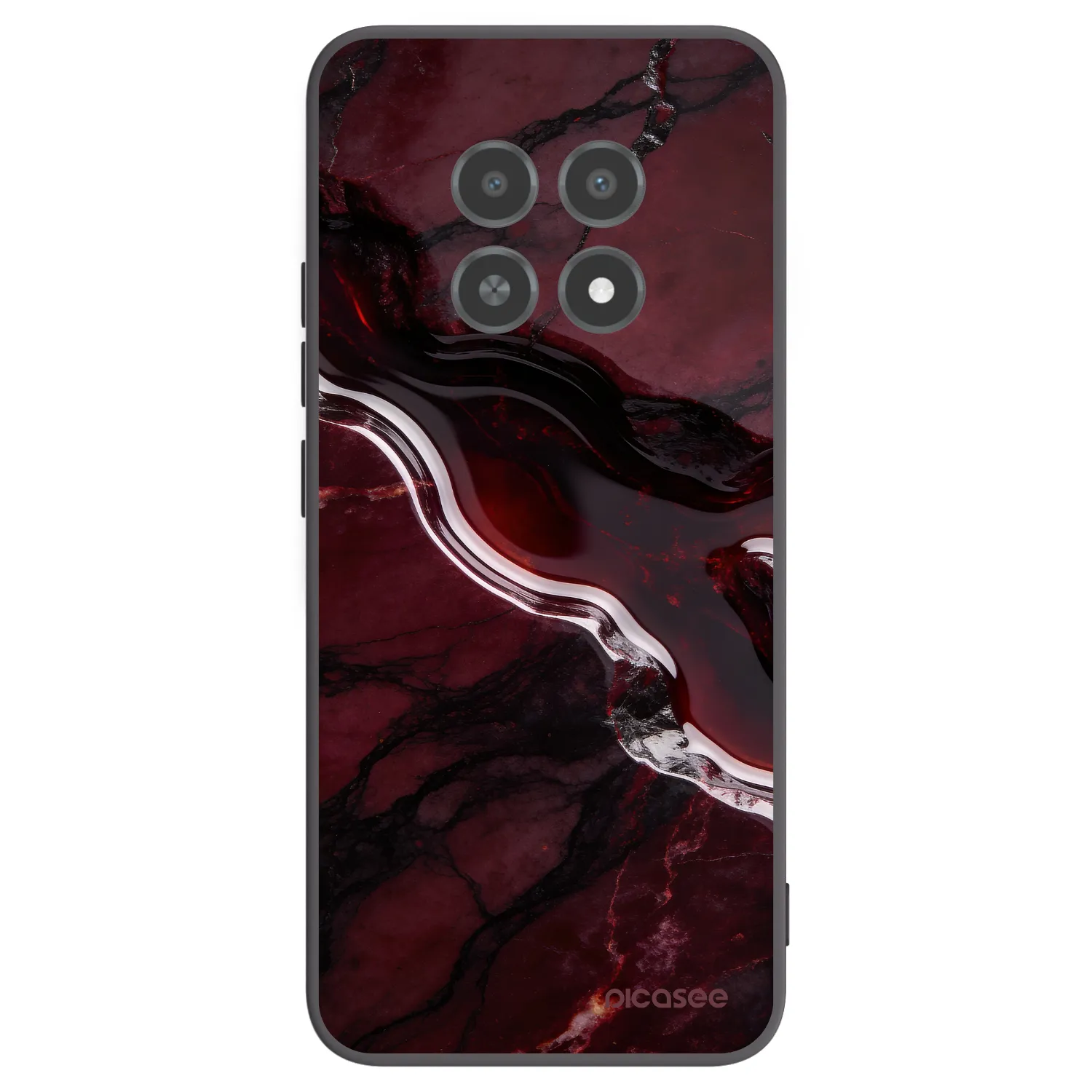 Picasee silikónový čierny obal pre Realme 12X - Cherry stone