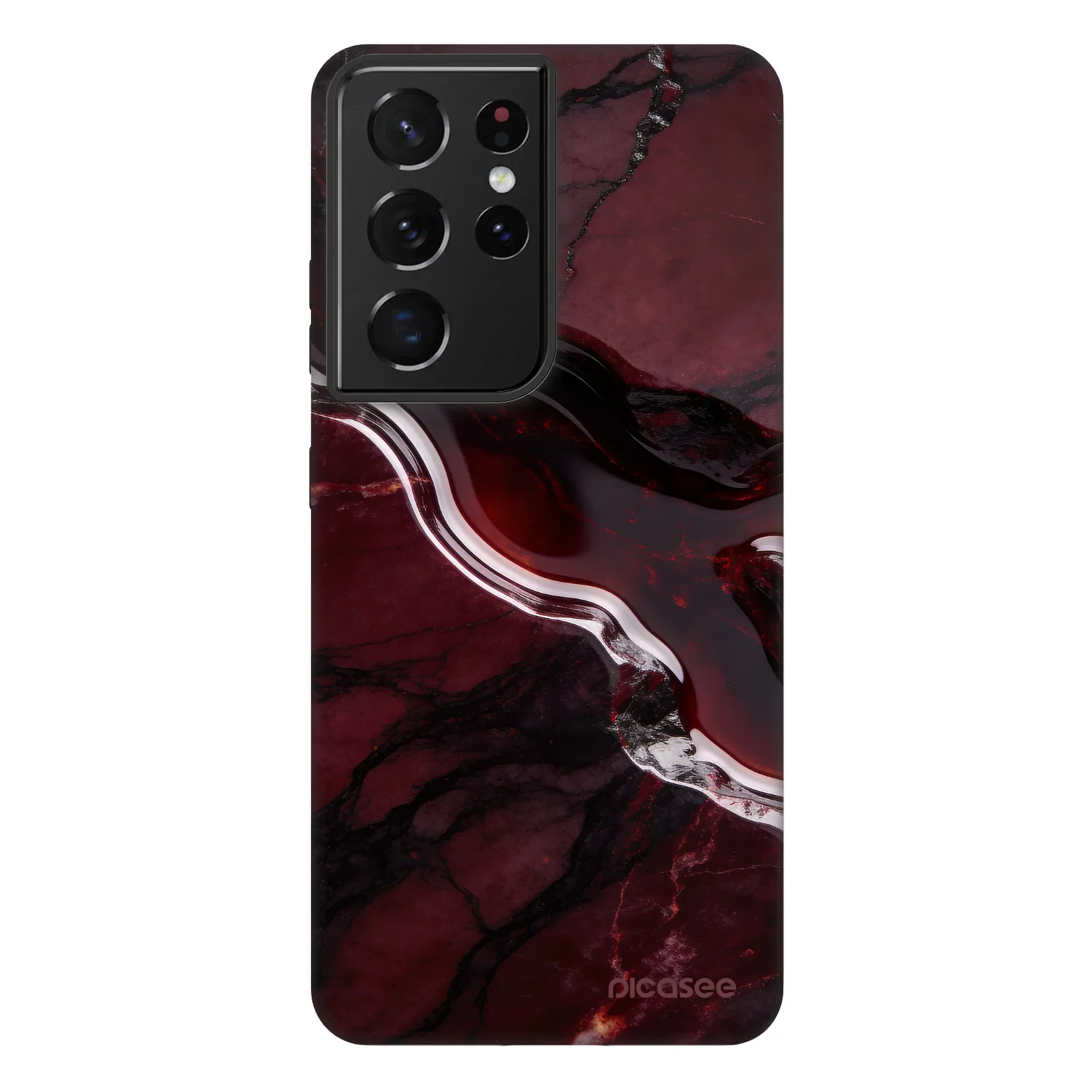 Picasee Fashion Case pre Samsung Galaxy S21 Ultra 5G G998B - Cherry stone