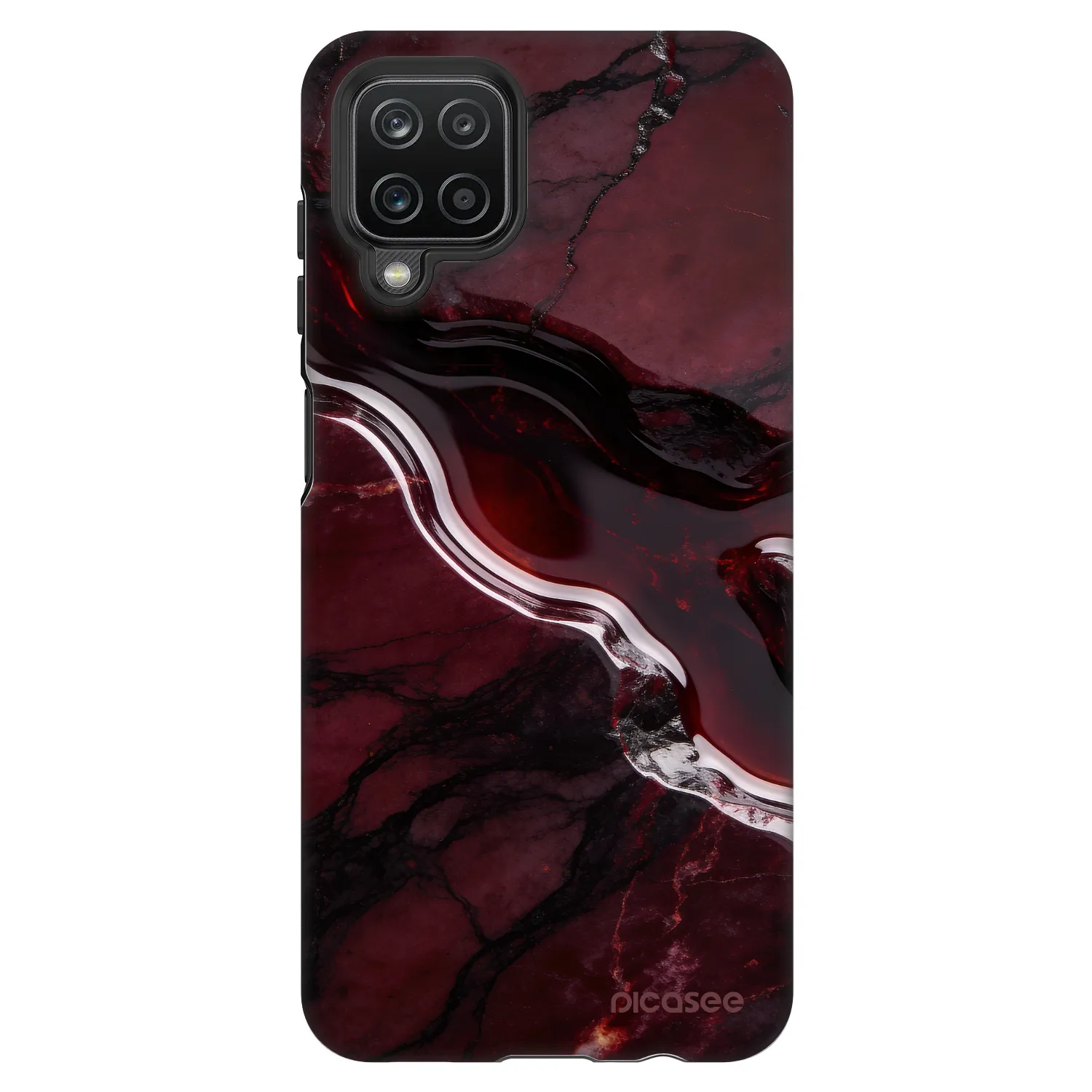 Picasee Fashion Case pre Samsung Galaxy A12 A125F - Cherry stone