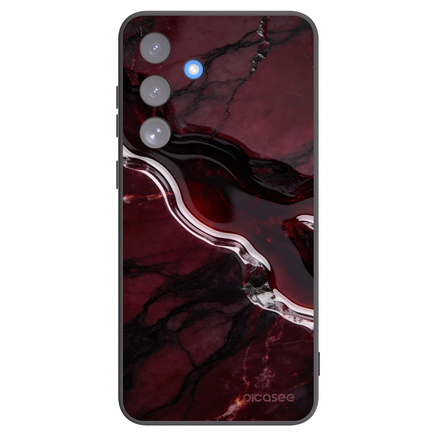 Picasee silikónový čierny obal pre Samsung Galaxy S25 FE 5G - Cherry stone