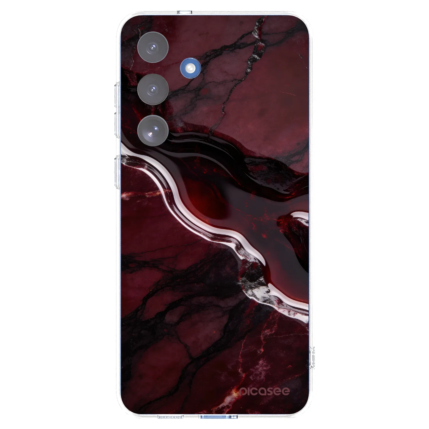 Picasee silikónový prehľadný obal pre Samsung Galaxy S25 FE 5G - Cherry stone