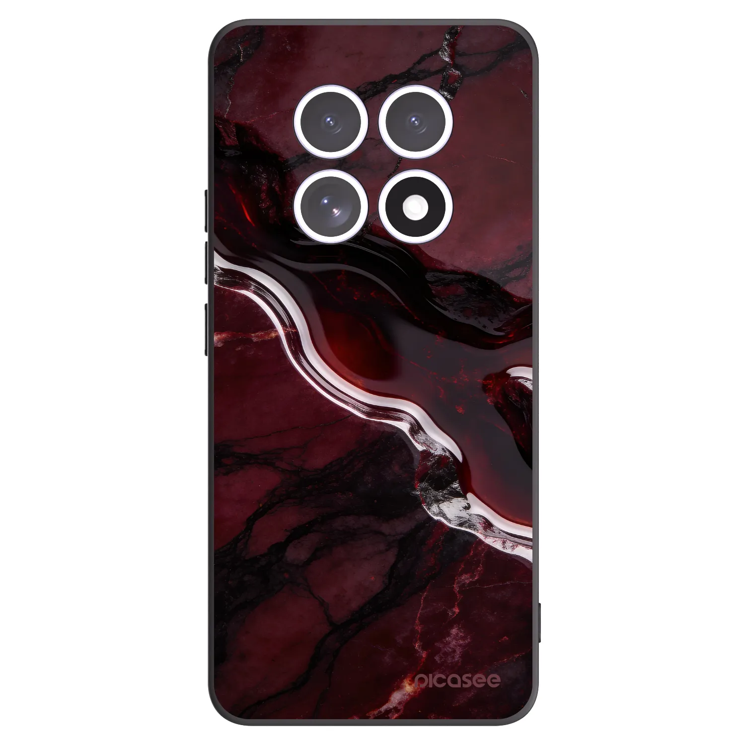 Picasee silikónový čierny obal pre Xiaomi Redmi Note 15 4G - Cherry stone