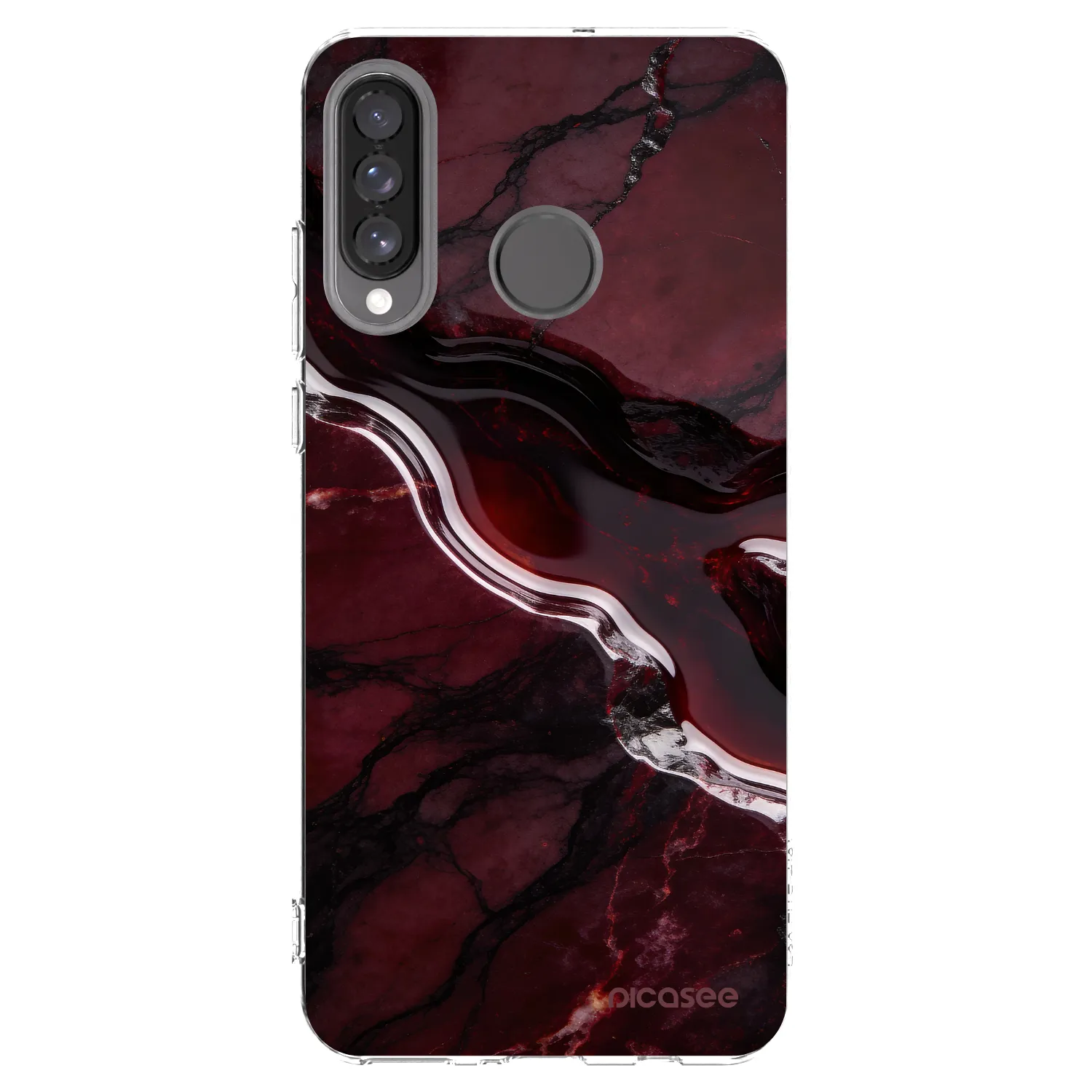 Picasee silikónový prehľadný obal pre Huawei P30 Lite - Cherry stone