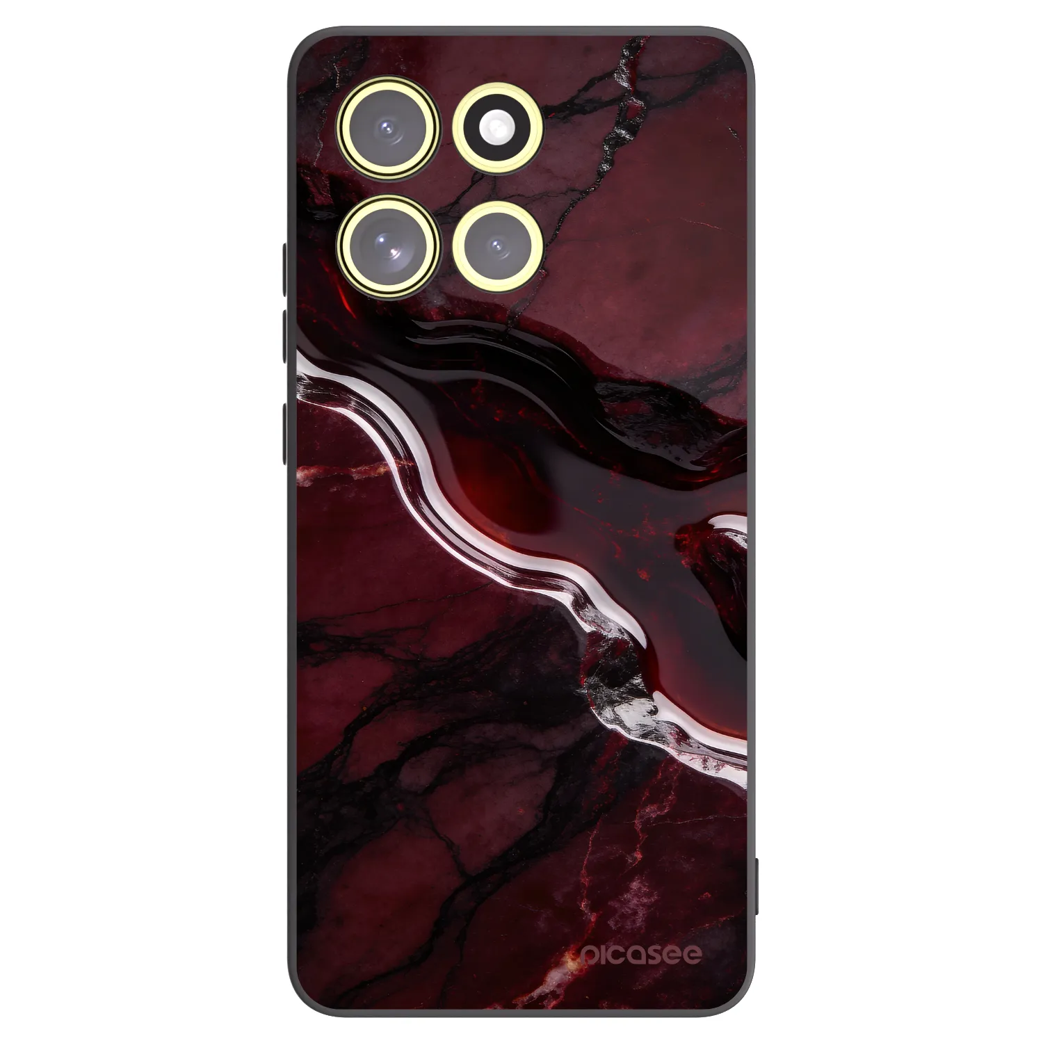 Picasee silikónový čierny obal pre Motorola Moto G86 Power 5G - Cherry stone