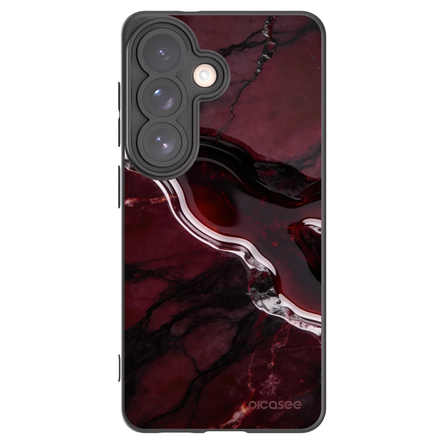 Picasee silikónový čierny obal pre Samsung Galaxy S26 - Cherry stone