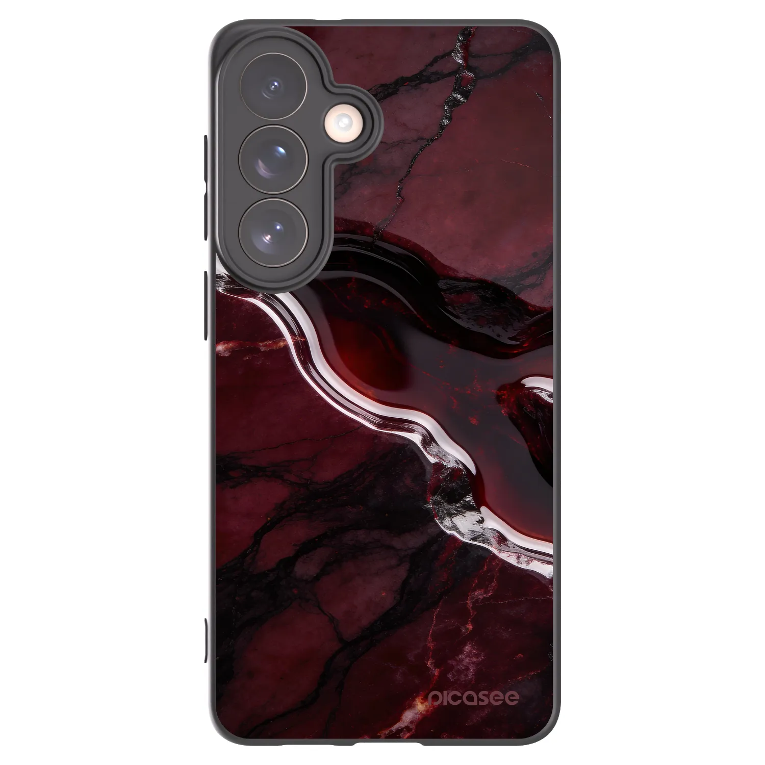 Picasee silikónový čierny obal pre Samsung Galaxy S26+ - Cherry stone