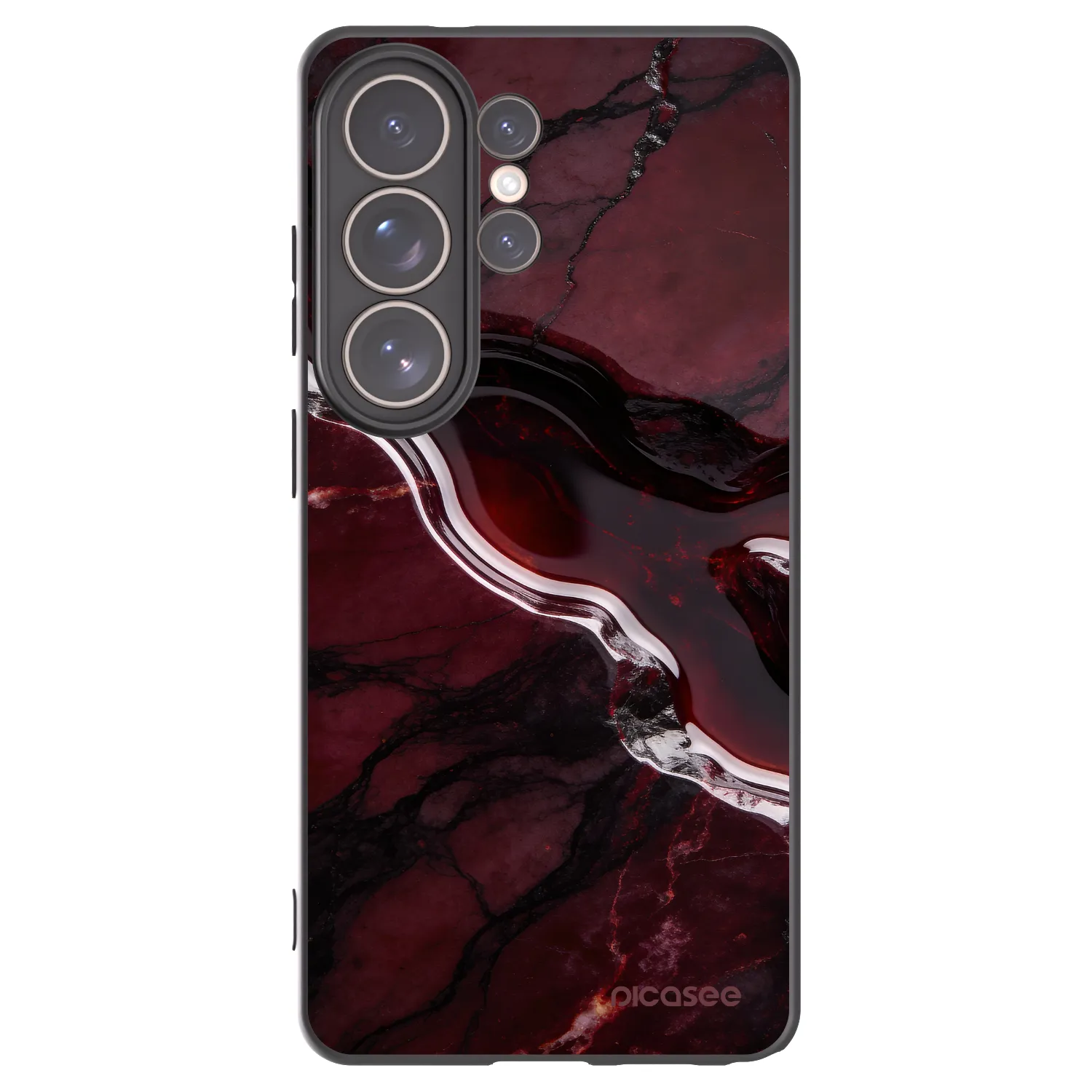 Picasee silikónový čierny obal pre Samsung Galaxy S26 Ultra - Cherry stone