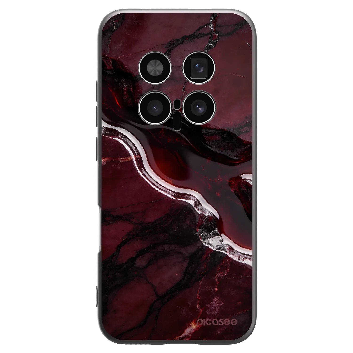 Picasee silikónový čierny obal pre Honor Magic8 Pro 5G - Cherry stone