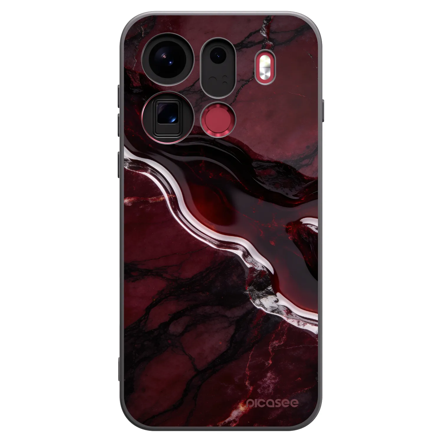 Picasee silikónový čierny obal pre OPPO Find X9 Pro - Cherry stone