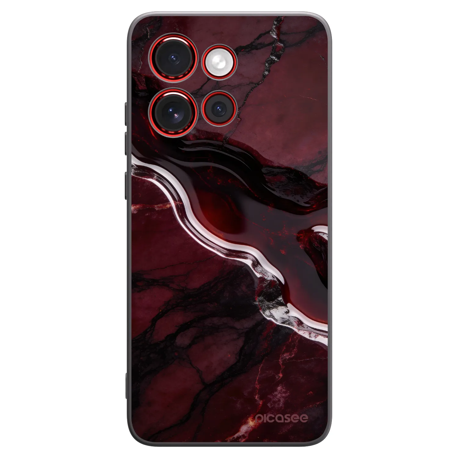 Picasee silikónový čierny obal pre Motorola Edge 60 Neo 5G - Cherry stone