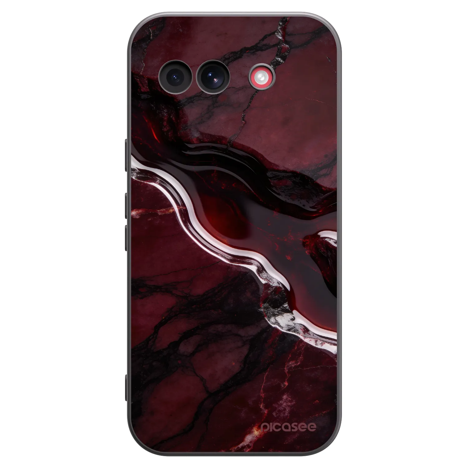 Picasee silikónový čierny obal pre Google Pixel 10a - Cherry stone