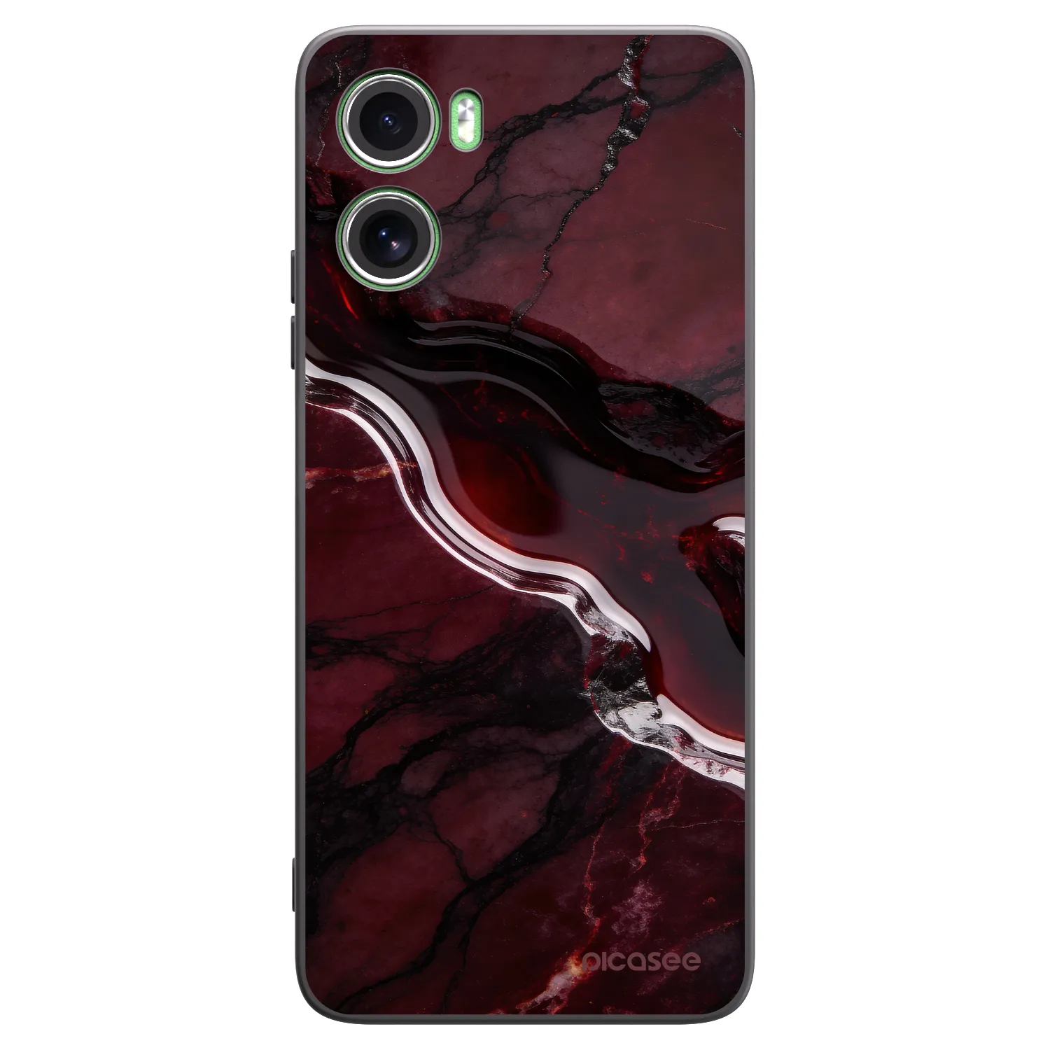 Picasee silikónový čierny obal pre Motorola Moto G06 - Cherry stone