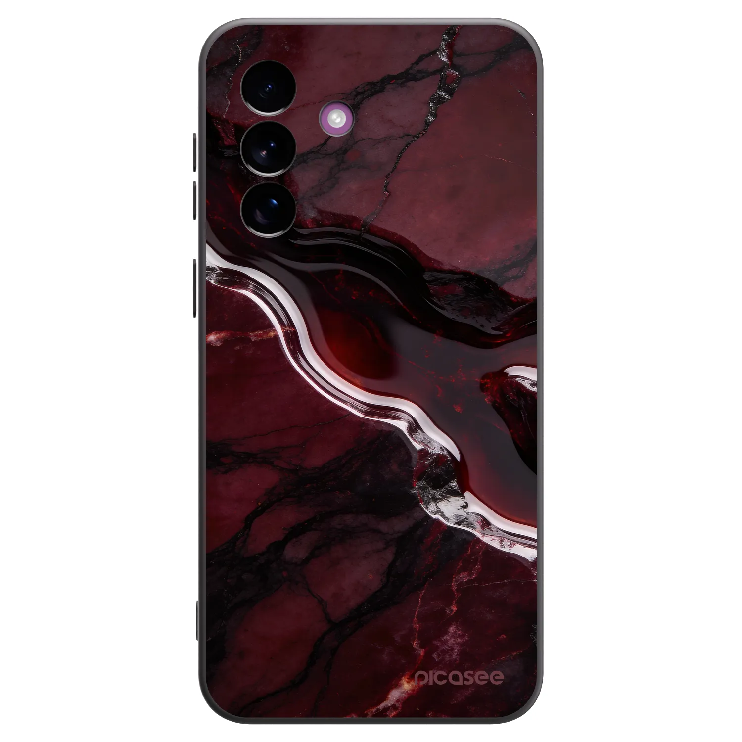 Picasee silikónový čierny obal pre Samsung Galaxy A37 - Cherry stone