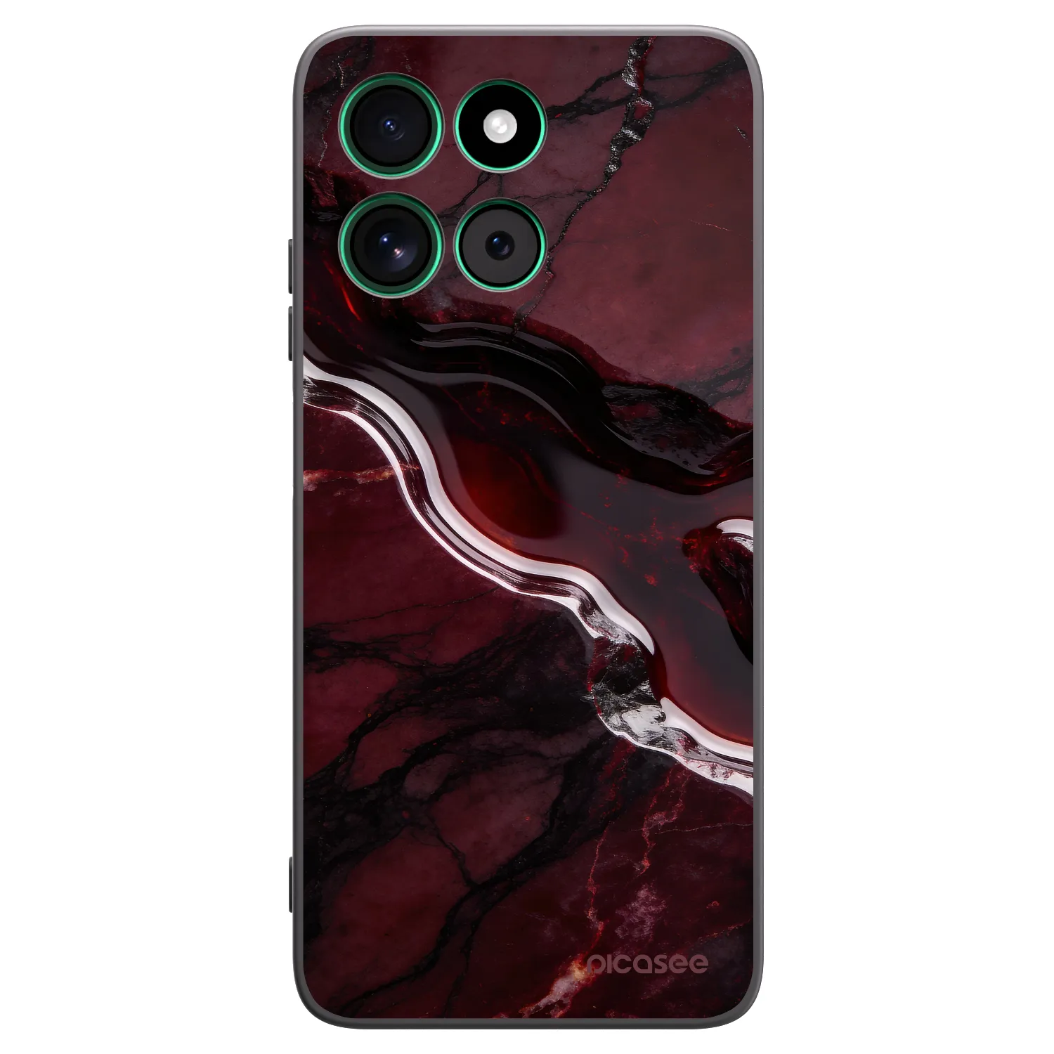 Picasee silikónový čierny obal pre Motorola Moto G57 Power - Cherry stone