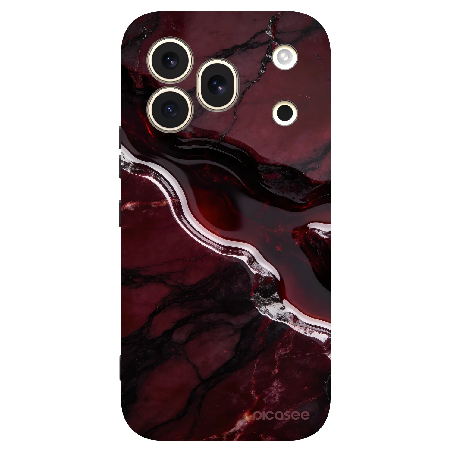 Picasee silikónový čierny obal pre Honor 600 Pro - Cherry stone