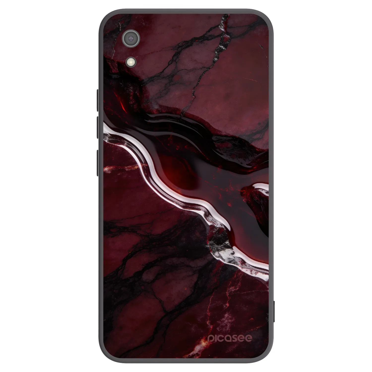Picasee silikónový čierny obal pre Xiaomi Redmi 7A - Cherry stone
