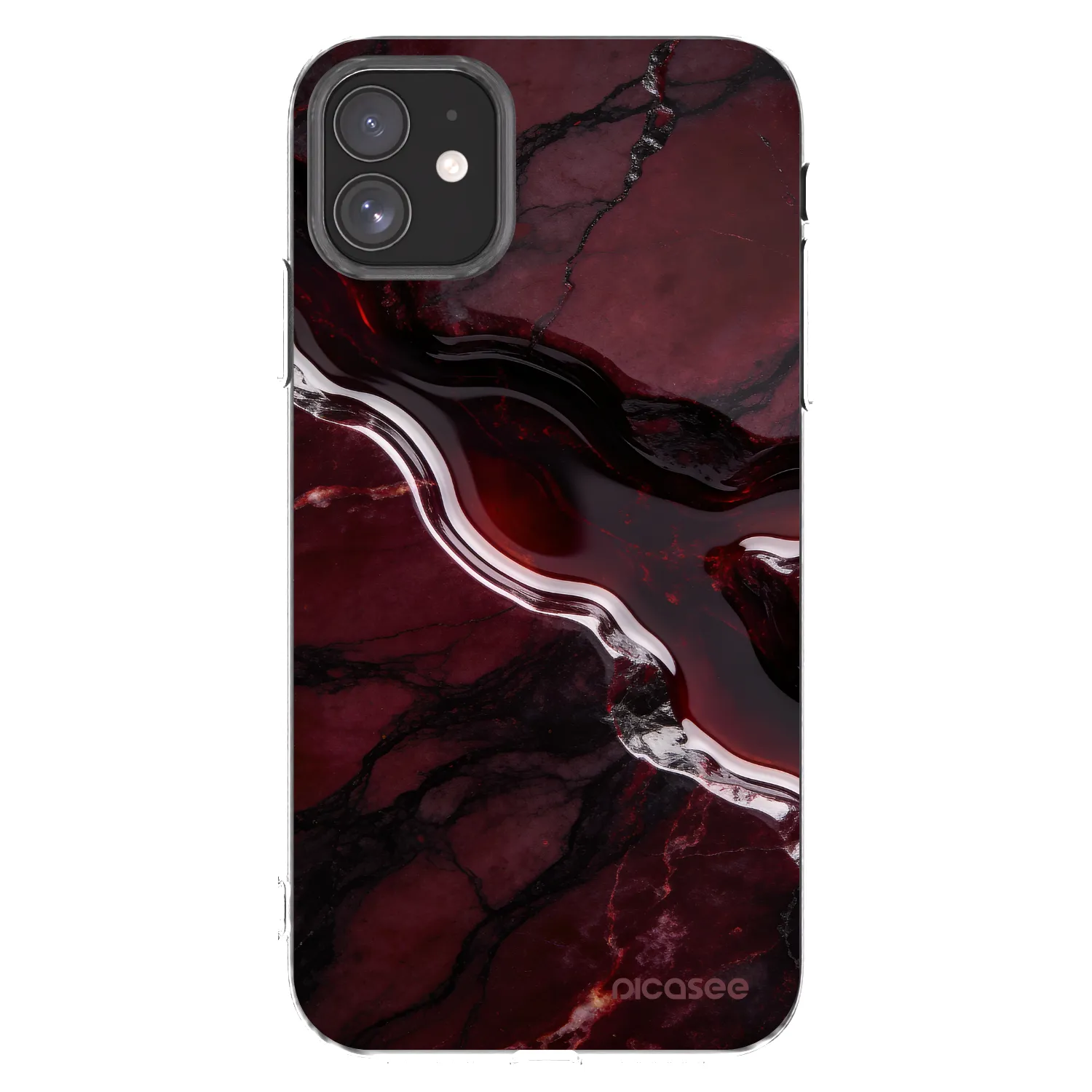 Picasee silikónový prehľadný obal pre Apple iPhone 11 - Cherry stone