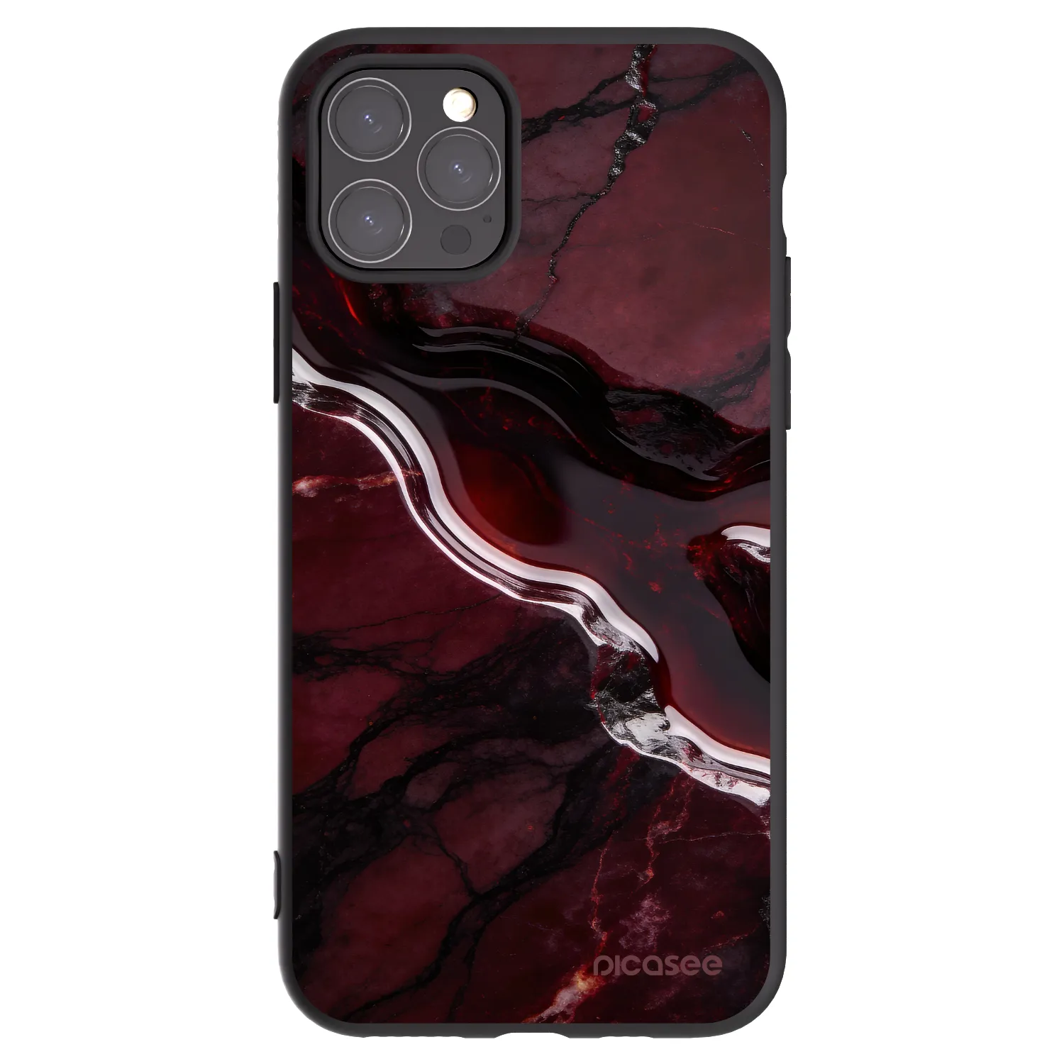 Picasee silikónový čierny obal pre Apple iPhone 11 Pro - Cherry stone