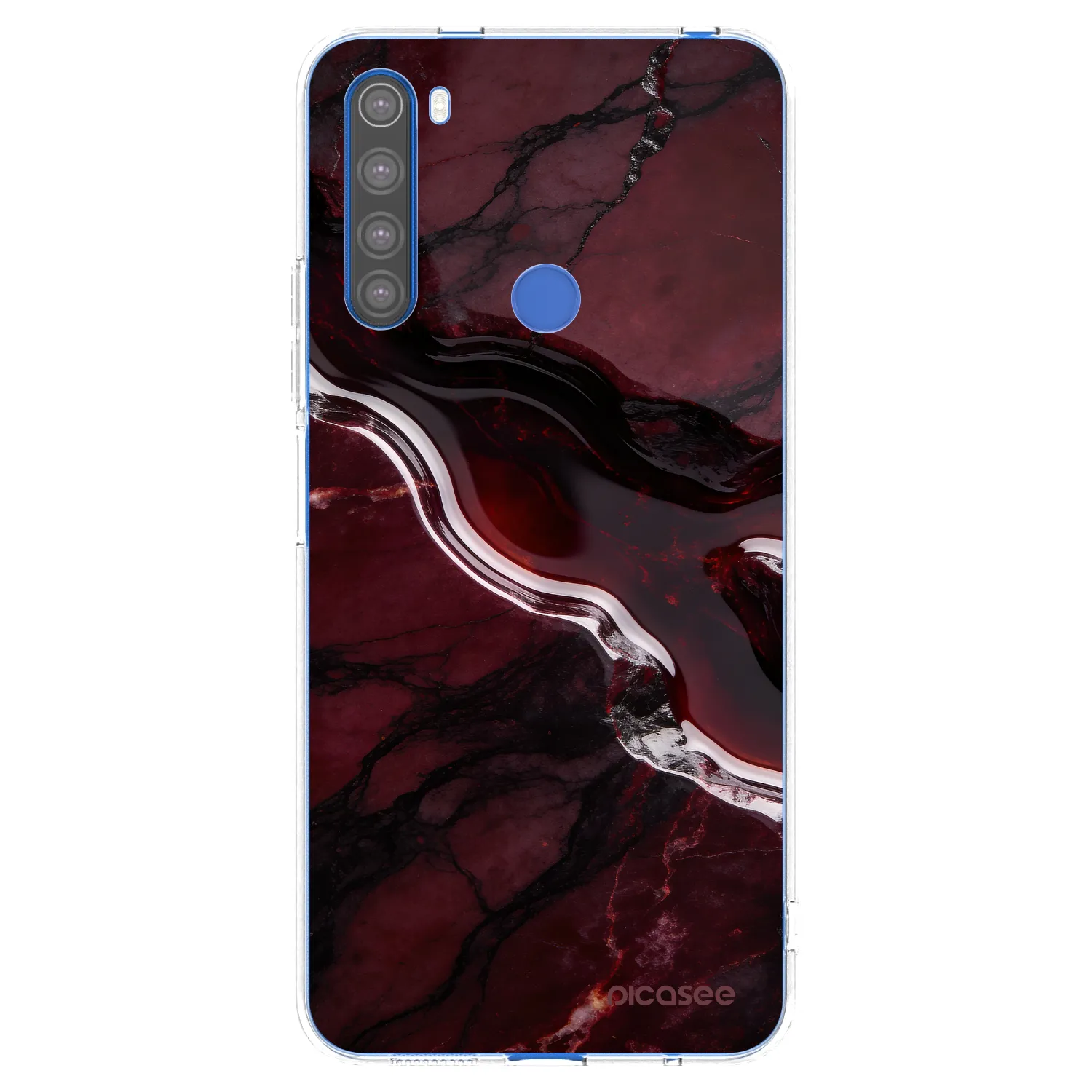 Picasee silikónový prehľadný obal pre Xiaomi Redmi Note 8T - Cherry stone