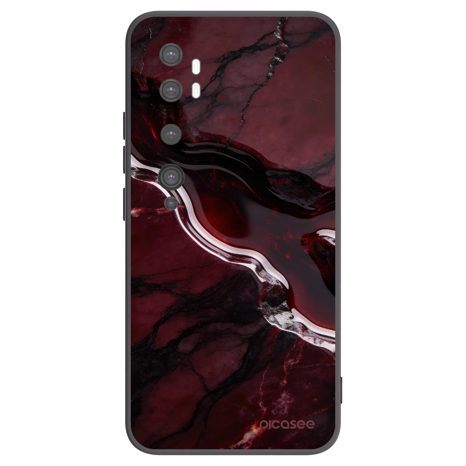 Picasee silikónový čierny obal pre Xiaomi Mi Note 10 (Pro) - Cherry stone