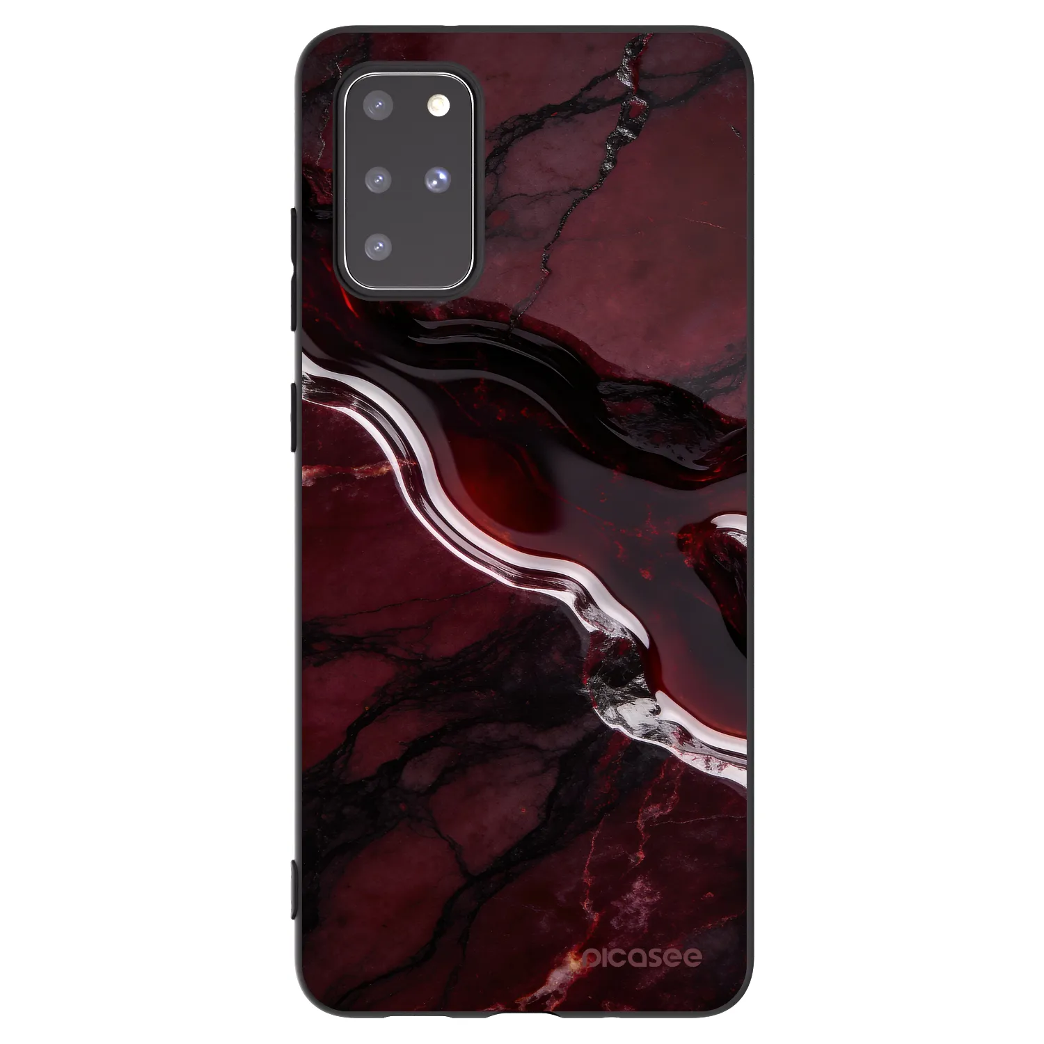 Picasee silikónový čierny obal pre Samsung Galaxy S20+ G985F - Cherry stone