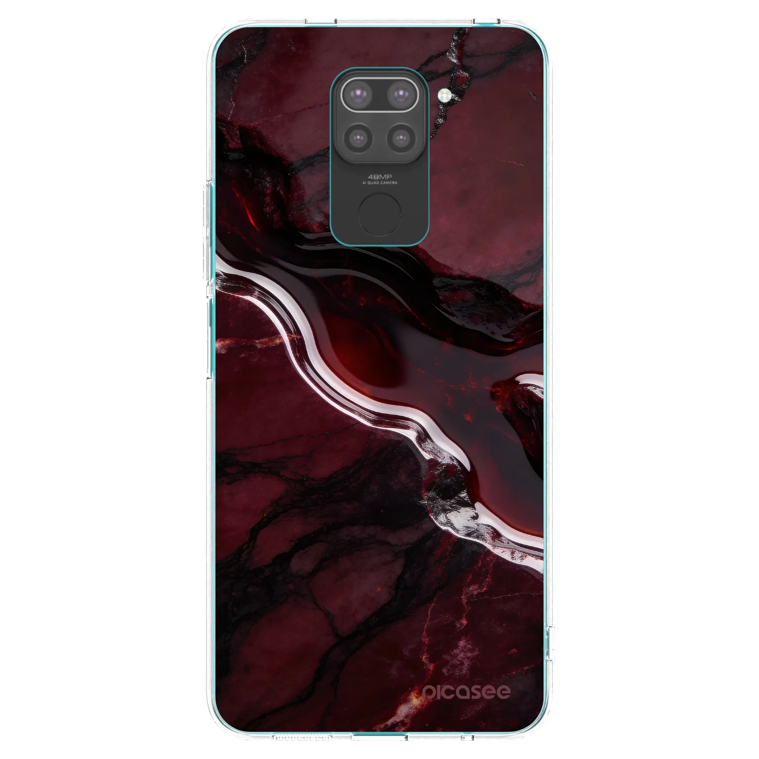 Picasee silikónový čierny obal pre Xiaomi Redmi Note 9 - Cherry stone