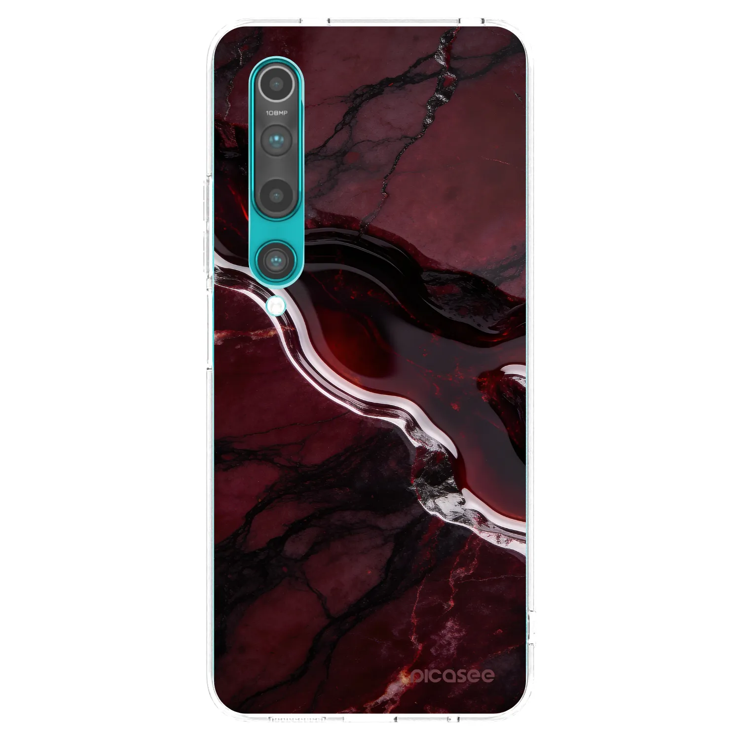 Picasee silikónový prehľadný obal pre Xiaomi Mi 10 - Cherry stone