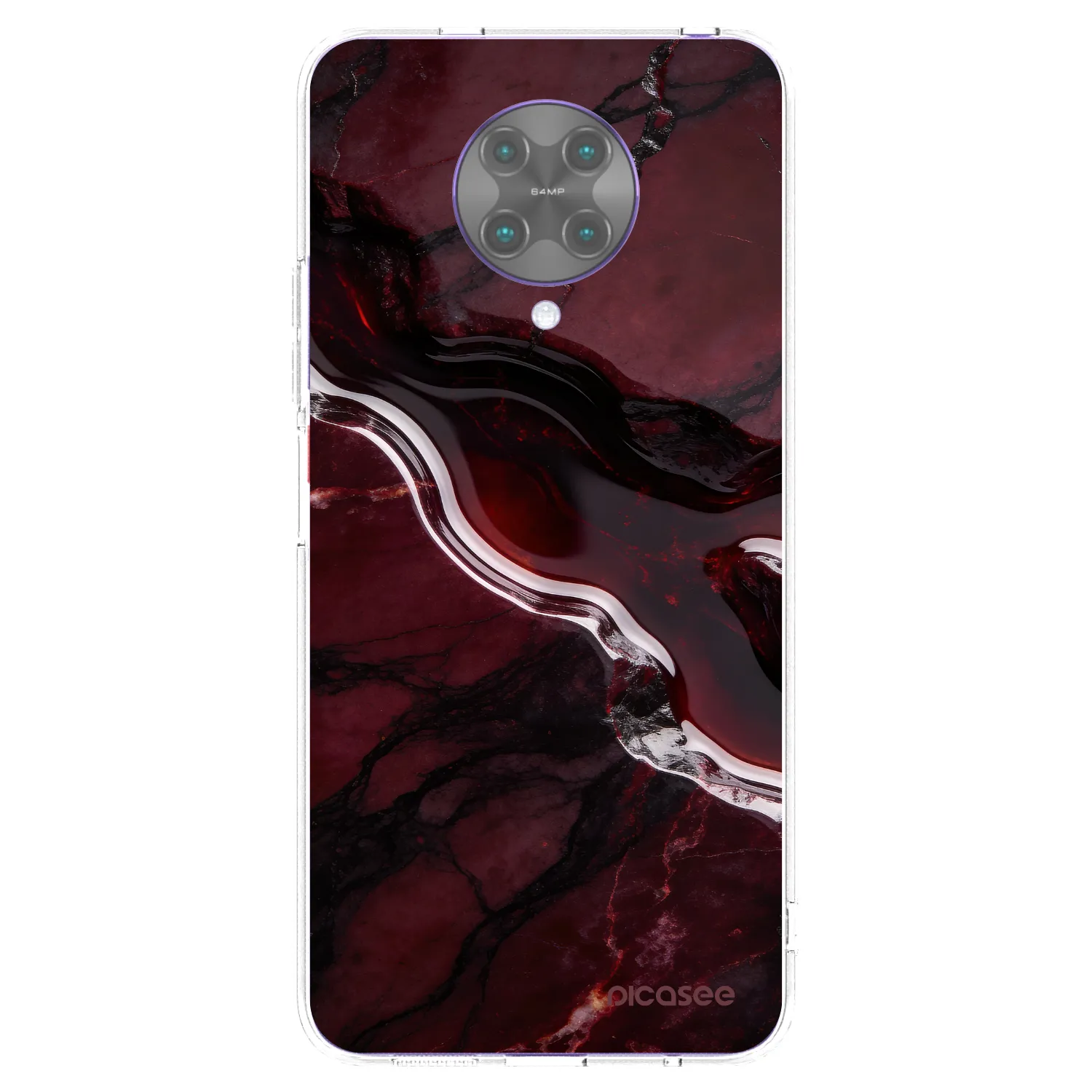 Picasee silikónový prehľadný obal pre Xiaomi Poco F2 Pro - Cherry stone