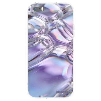Picasee silikónový prehľadný obal pre Apple iPhone 5/5S/SE - Iridescent bubbles