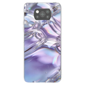 Picasee silikónový čierny obal pre Xiaomi Poco X3 - Iridescent bubbles