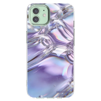 Picasee silikónový prehľadný obal pre Apple iPhone 12 - Iridescent bubbles